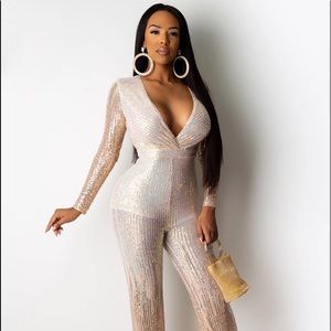 BRAND NEW Rose Gold Jumpsuit